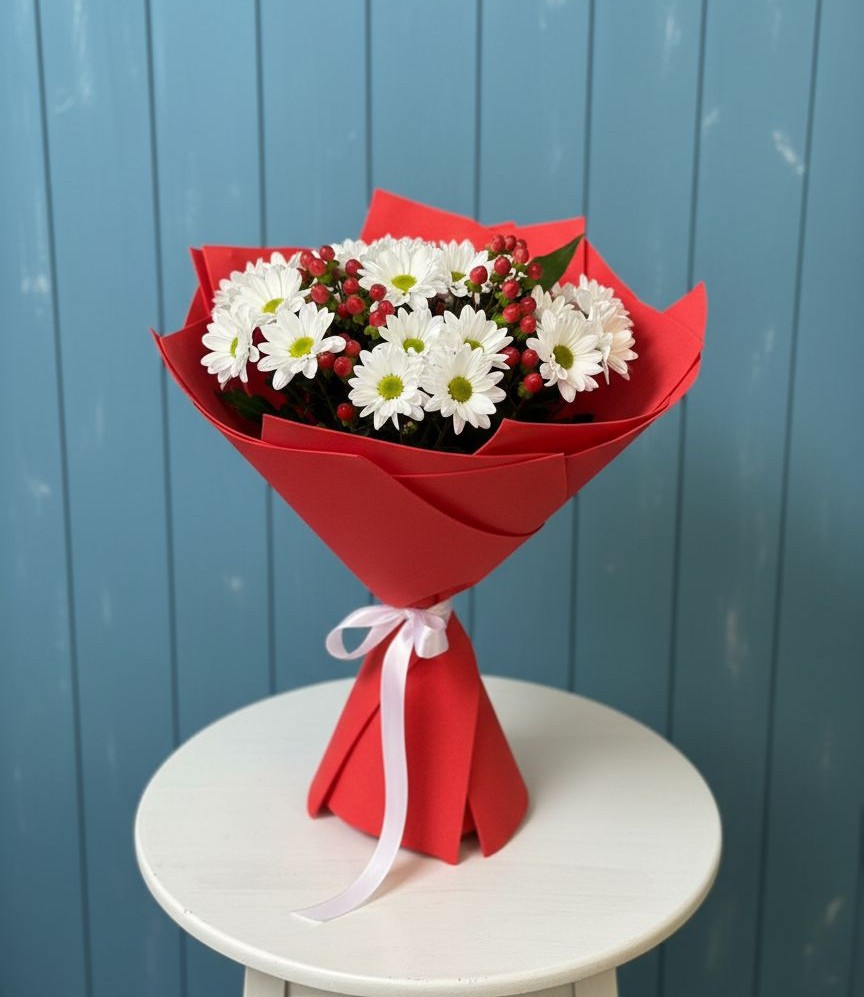 Букет цветов из: Хризантемы в Подпорожье