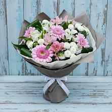 Букет цветов из:  Герберы, Альстромерии и Хризантемы в Подпорожье