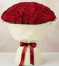 Букет 101 Красная роза Милано в Подпорожье