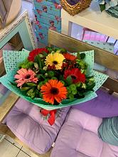Букет цветов из:  Герберы, Хризантемы и Альстромерии #REPLACE_PRED# Подпорожье