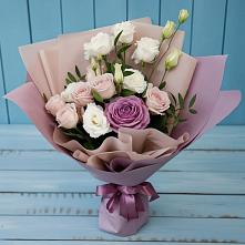 Букет цветов из:  Розы и Лизиантусы #REPLACE_PRED# Подпорожье