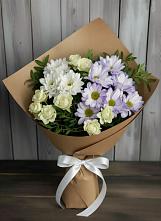 Букет цветов из:  Хризантемы и Розы в Подпорожье