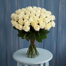 Букет 51 Белая роза Эдлесс Лав в Подпорожье