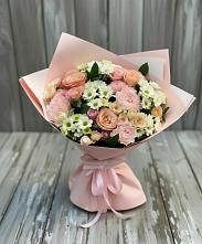 Букет цветов из:  Гвоздики, Розы и Хризантемы в Подпорожье