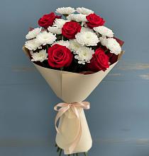 Букет цветов из:  Розы и Хризантемы в Подпорожье