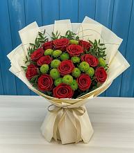 Букет цветов из:  Розы и Хризантемы в Подпорожье