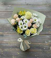 Букет цветов из:  Альстромерии, Розы и Хризантемы в Подпорожье