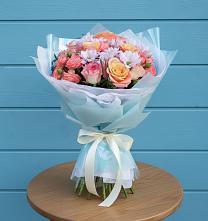 Букет цветов из:  Хризантемы и Розы в Подпорожье