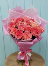 Букет 15 Розовых роз Равель в Подпорожье