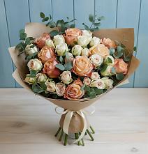 Букет цветов из:  Альстромерии и Розы #REPLACE_PRED# Подпорожье