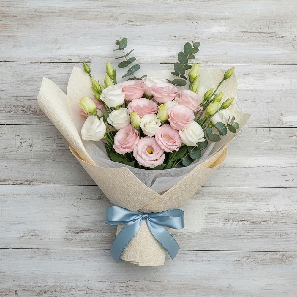 Букет цветов из: Лизиантусы в Подпорожье